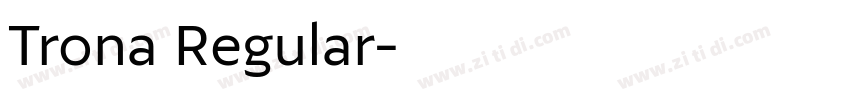 Trona Regular字体转换